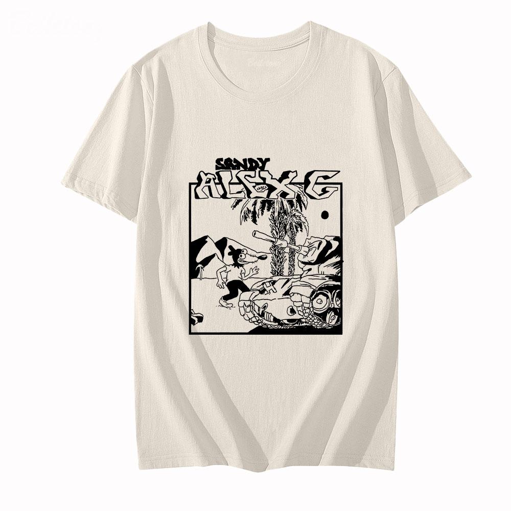 Alex G T-Shirt Comic Cartoon Print T-Shirt Baumwolle Beliebt Kurzarm für Jungen/Mädchen T-Shirt Lässig Camisetas Aldult Kleidung
