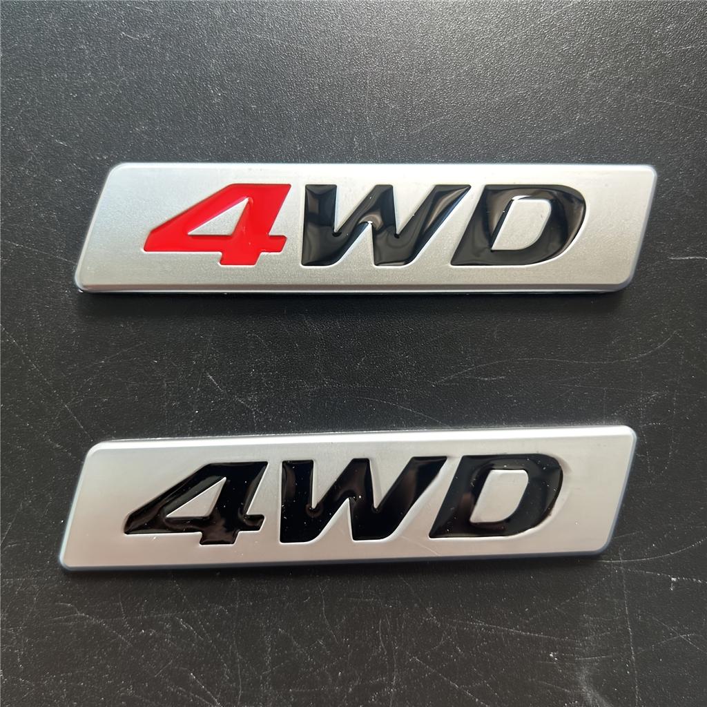 3D Metal  Emblem Four-Wheel Drive 4WD Sticker Suitable for Cars Trucks Motorcycles SUVs Hood Trunk Fender Side Door, Body Decorative Decal Accessories