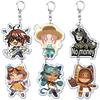 Hot Horror Game Identity V Keychains for Womens Accessories Bag Detective Reporter Survivors Hunters Keyrings Jewelry Fans Gifts