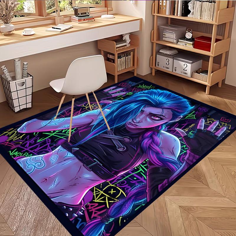 Jinx Print Rug, Washable Floor Carpet, For Entryway Dorm Laundry Room Office Study, Home Decor Birthday Christmas Gift
