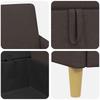 2 Piece Storage Sofa Set Dark Brown Polyester