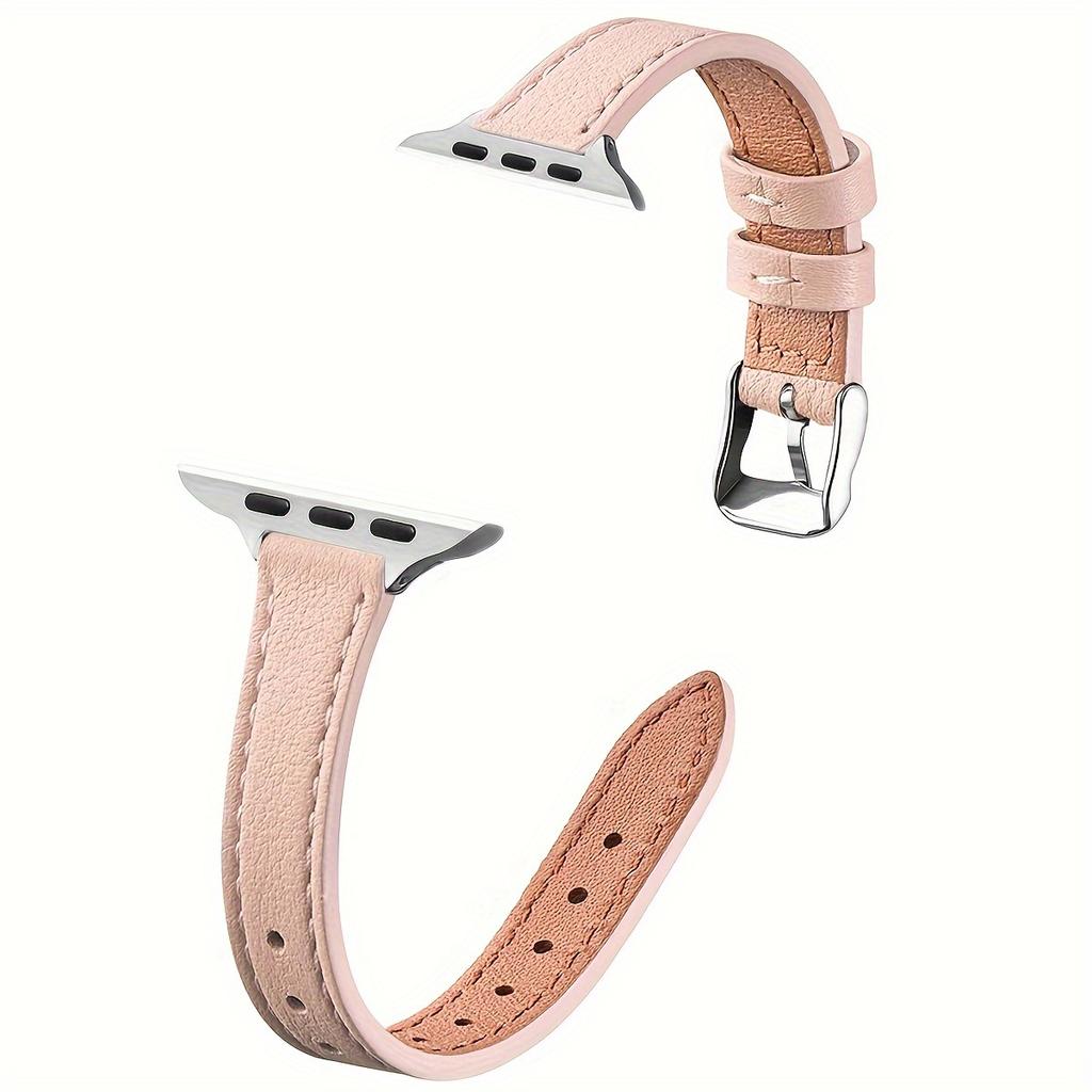 Classic Suitable for applewatch soft leather small waist strap iwatch9 retro apple watch band S7/8 thin strap/4/5/6/se generation band