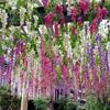 Artificial Flower Leaf Wisteria Vine Rattan Wedding Decoration Wreath Party Home Decoration Christmas Wreath
