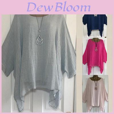 Plus Size Women's Soft And Comfortable Summer T-shirt Kaftan Blouse For Casual Wear