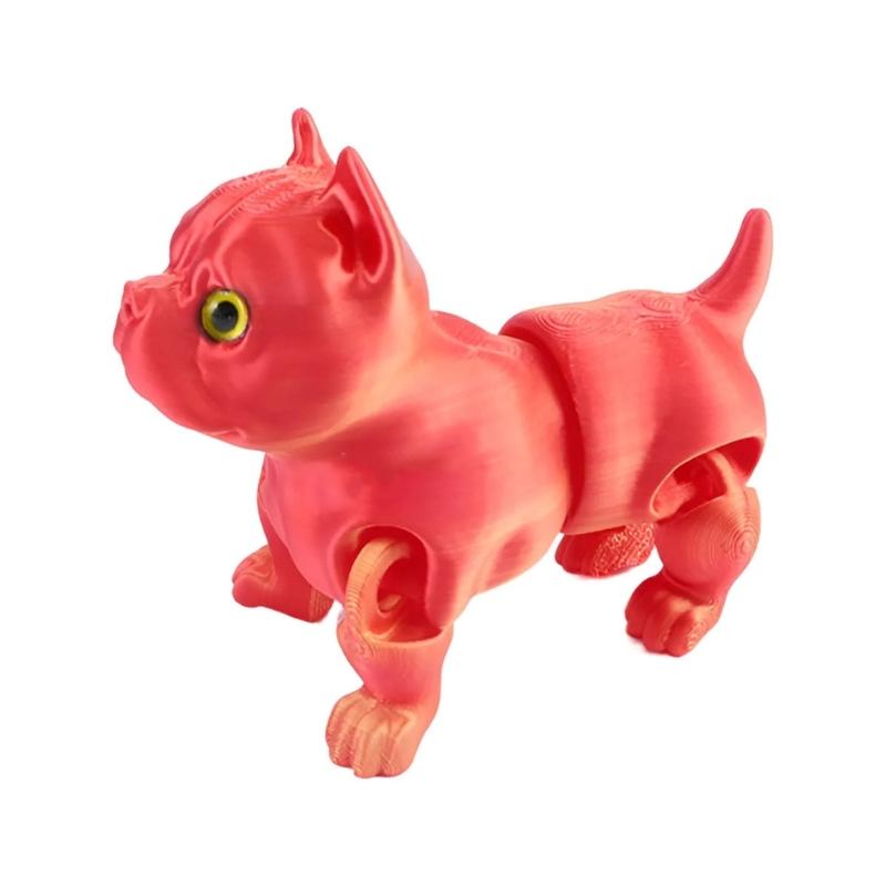 Kolorowe Zwierzątka Rękodzieło Zabawka dla Dzieci Piesek Drukowany 3D Dla Psa Ulga w Stresie Wspieranie Pielęgnacji Jamy Ustnej i Rozrywka