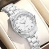 LIGE Women's Watch New Ceramic Elegant Quartz Watch Fashion Waterproof Luminous Clock Women's Wristwatch Montre Femme+BOX