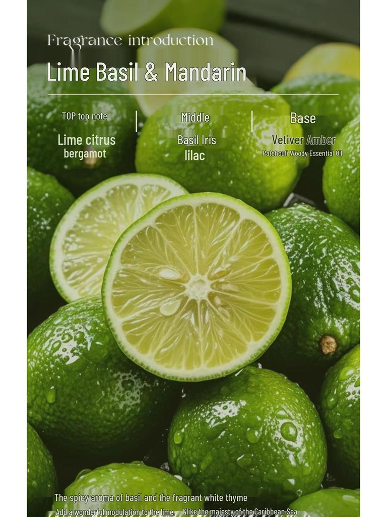 Green Lemon Basil Citrus Aromatherapy Refill for Flameless Car Diffuser & Bedroom