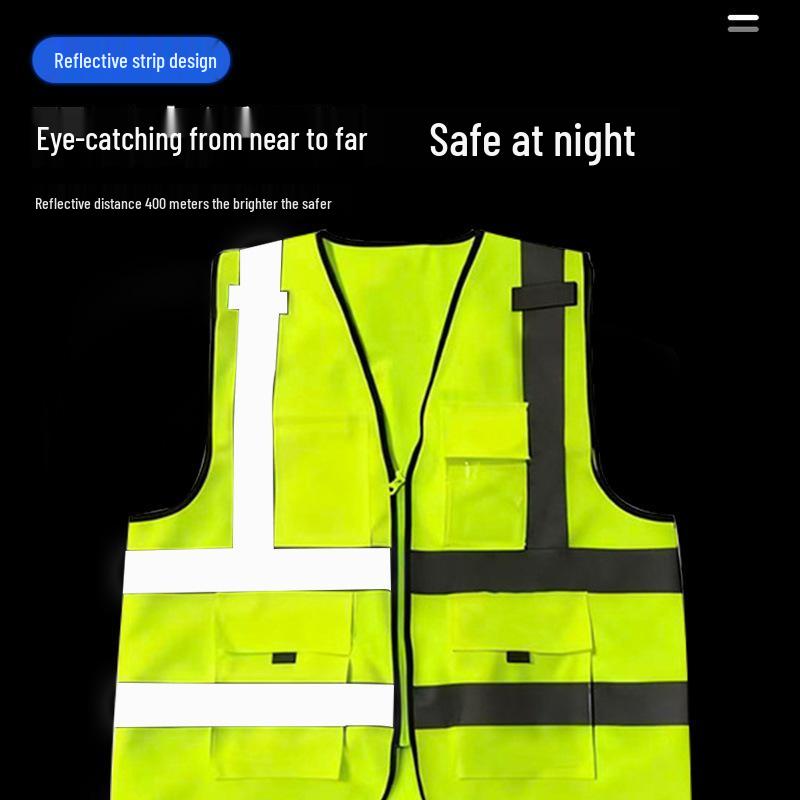 Comfortable Breathable Reflective Safety Vest for Municipal Construction & Sanitation Workers