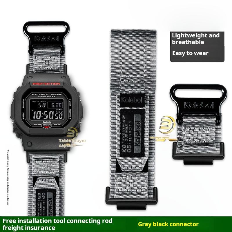 Dw-5600 Sportovní Nylonový Řemínek na Hodinky Pánský Pro Casio Gshock GM-5600 Dw5600 gw-m5610 GA2100 Plátěný Řemínek Kovový adaptér Příslušenství