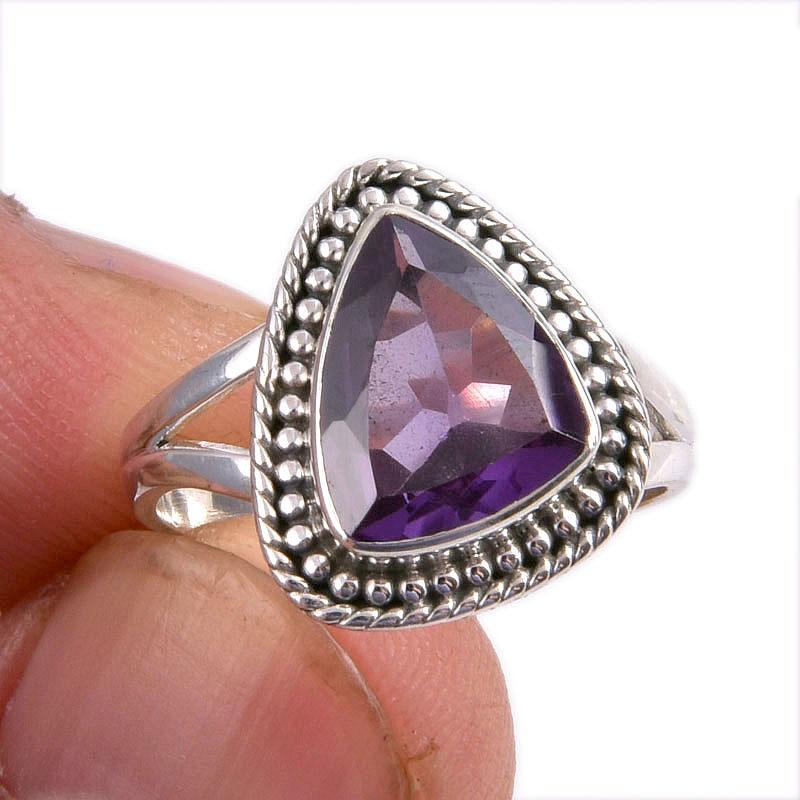 

Natural Alexandrite Gemstone 925 Solid Sterling Silver Jewelry Ring S.6.5 M5U41