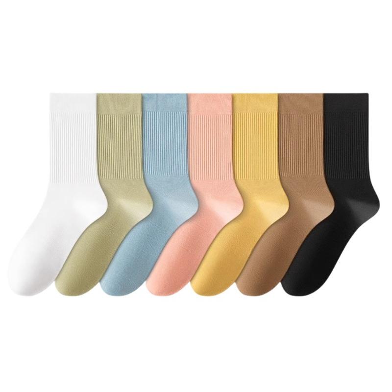 5 Pairs of Women's Summer Thin Cotton Deodorant Non Slip Heel Socks