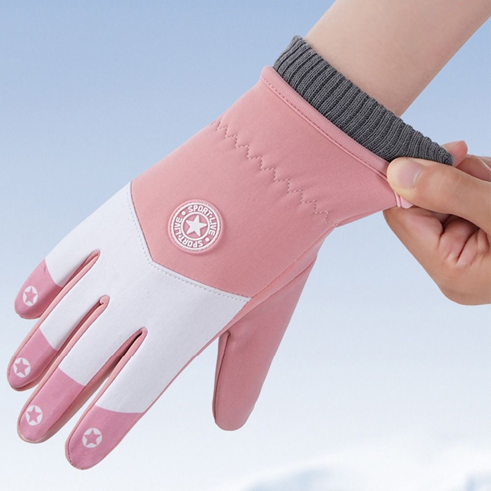 Thicken Cycling Riding Mittens Non-slip Children Bicycle Gloves Kids Winter Gloves  for Boys Girls