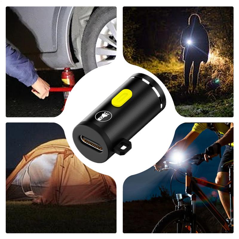 Small LED Flashlights Pocket Flashlight High Lumens Pen Light Waterproof Portable Pocket Lights External Type-c Cable Plug Play