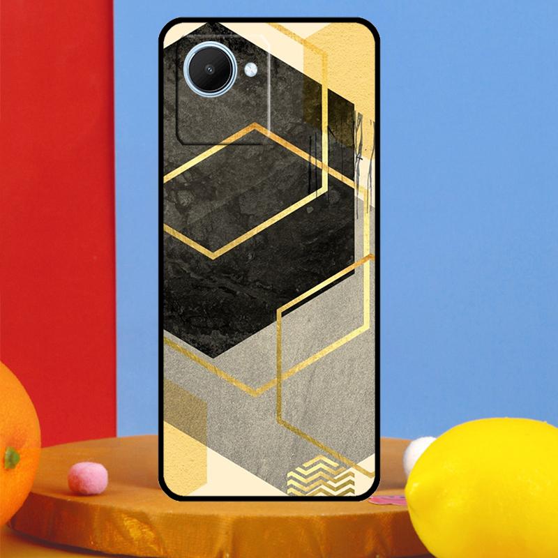 Luxury Gold Foil Art For Realme 14 Pro Plus 10 11 12 13 15 Pro C67 C65 C63 C61 C55 C53 C51 C71 C75 GT7 Pro Case