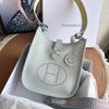 Genuine Leather Evelyn Crossbody Tote - Women's Cowhide Bag with Wide Shoulder Strap