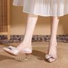 Bow Women High Heels Shoes Pointed Toe Sandals Sexy Woman Shoes 2025 Summer Elegant Wedding Dress Pumps Shallow Mujer Zapatos