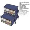 3 Pcs Foldable Quilt Storage Bag Dustproof Moisture-proof with Transparent Window Zipper Closure Large Capacity Wardrobe Blanket Towel Pillow