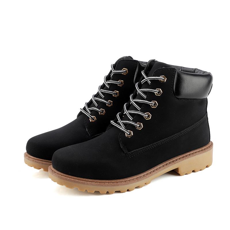 Neue Britische Martin Stiefel Herren Schnürstiefel PU Leder Herrenschuhe Trend High-Top Lässige Schneestiefel Verdickt Großhandel