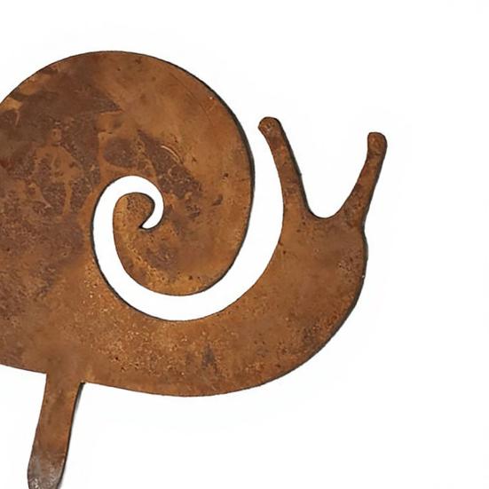 Schnecken-Ornamente Gartenstecker-Silhouetten Erdspieß Wetterbeständiges Eisen Retro Verwitterte Textur Figuren für Hof und Terrasse