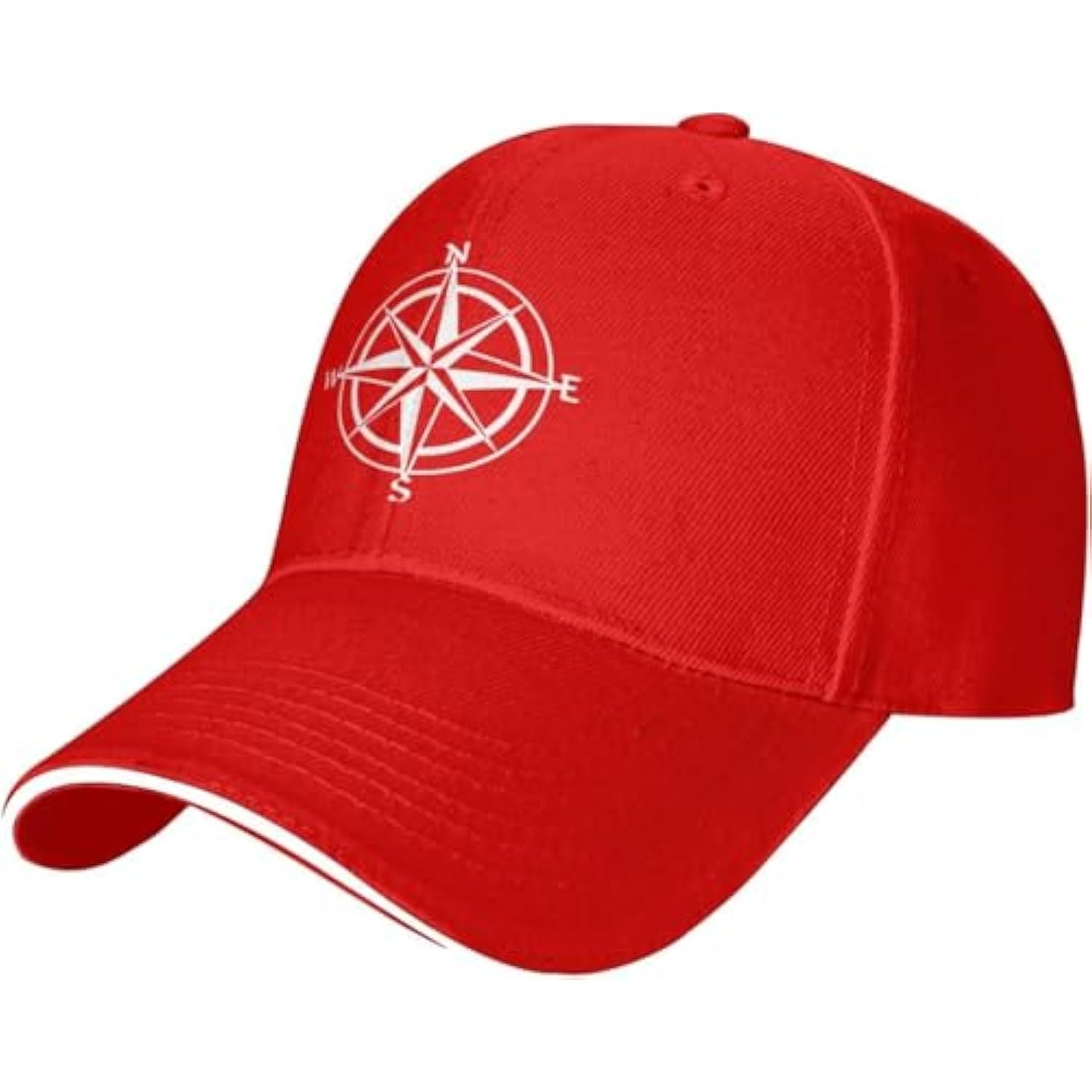 Nautical Compass Rose Baseball Cap Adjustable Outdoor Sports Polyester Adult Summer Casual Hat One Size
