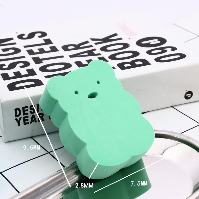 Cute Cartoon Bear Baby Bath Sponges (3-Pack)