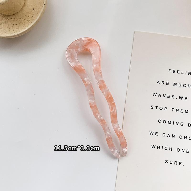 Mode Haarstäbe Haarspangen für Frauen Bunte Marmorstruktur Acetat Haarspange Mädchen Haaraccessoires Haarstäbe Neu