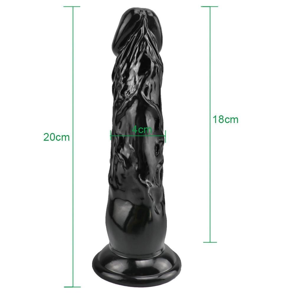 Realistic Soft Dildo Fake Penis Black Adult Sex Toys