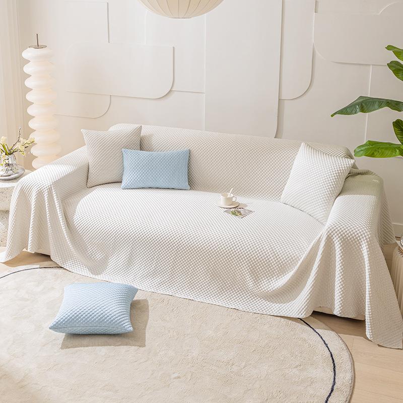 

Тканевый чехол для дивана с полным покрытием, чехол для подушки с защитой от кошачьих когтей, универсальный современный простой чехол из ледяного шелка, чехол на подушку для всех сезонов, утолщенный летом 215*90cm