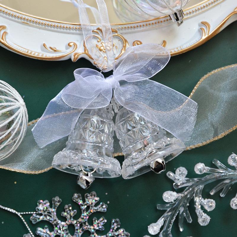 2025 Acrylic Snowflake Christmas Tree Bells Pendant  Star Room Home Decoration Christmas Navidad Ornaments Christmas Supplies