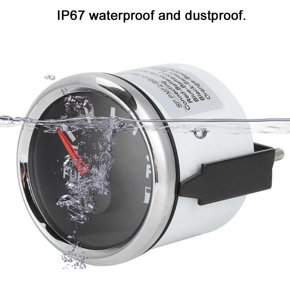 52mm 2in Fuel Oil Tank Level Gauge 0 190ohm Signal Pointer Meter for Marine Boat Car