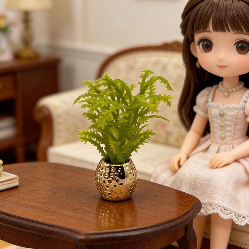 Mini Green Plant Dollhouse Scene Ornament - Courtyard & Garden Decoration