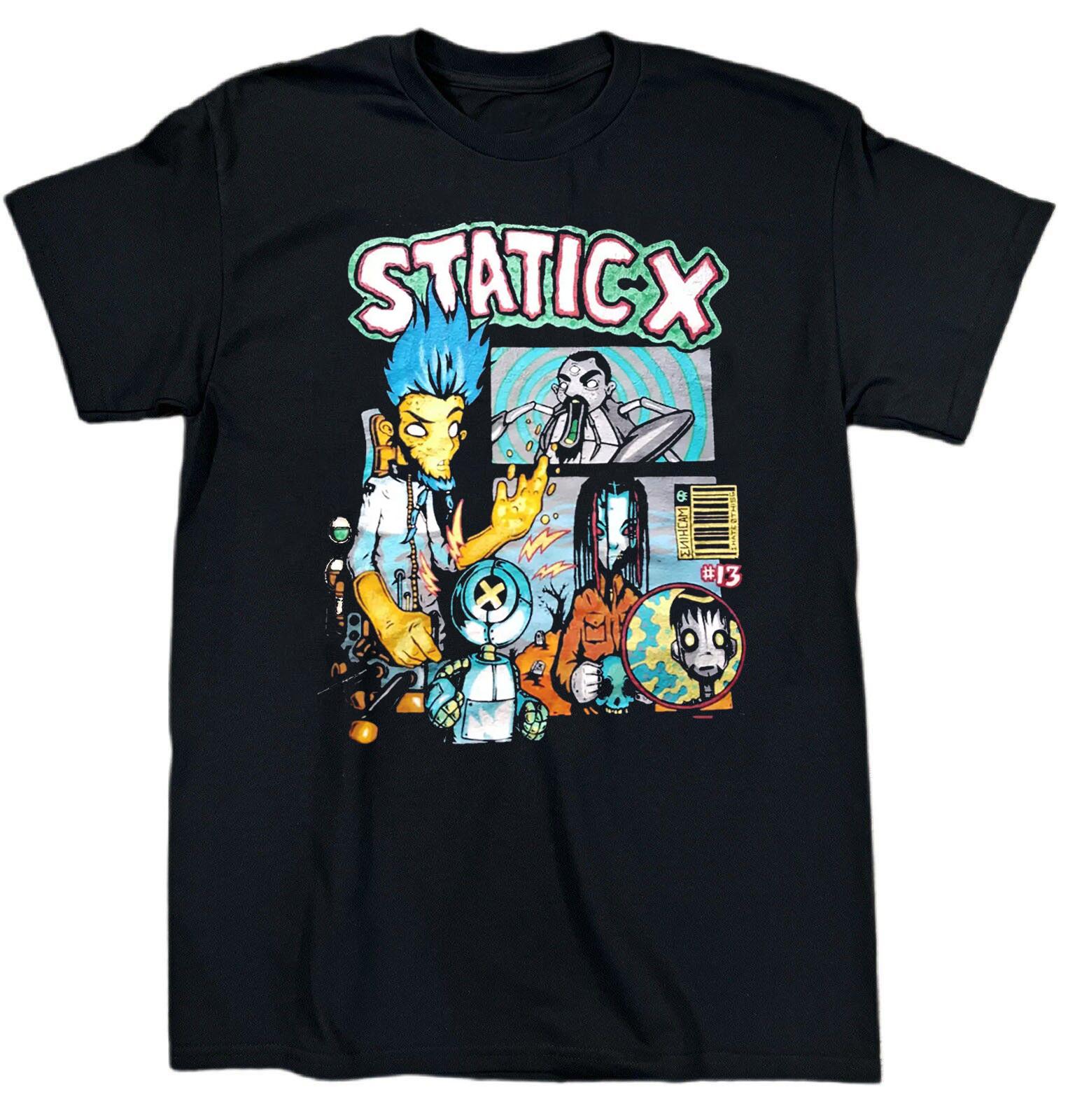 Collection Static X Band Album Heavy Cotton Black All T Shirt S