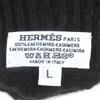 Pristine HERMES Gloves H Logo Motif All-over Knit Gloves Black Cashmere Mens L Used
