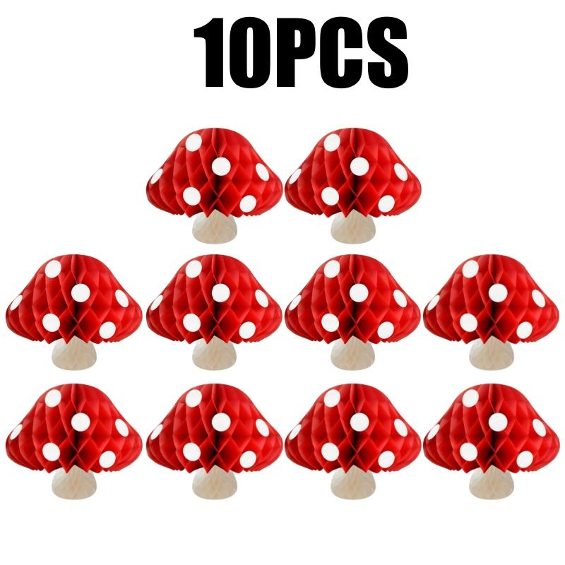 Mushroom Honeycomb Ornaments Party Centerpieces for Birthday and Wedding Decor Fun Mushroom Shaped Decorations