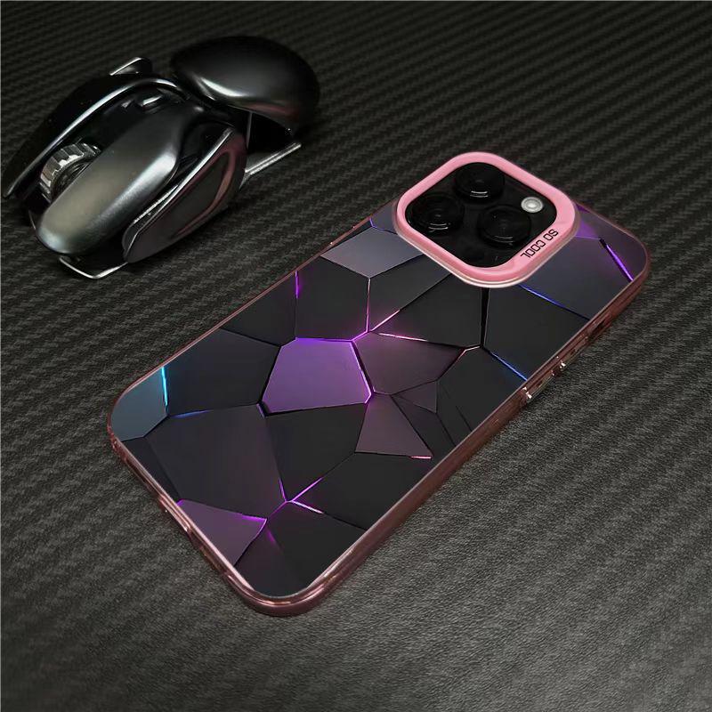 Kolorowe etui patchworkowe na telefon iPhone 13, 14, 15 Pro, 16 Pro Max, 17