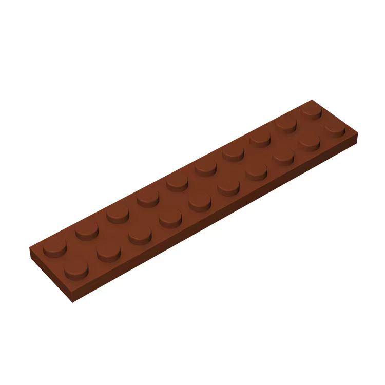 Compatible 2x10 Plate Building Blocks - Educational Science Assembly Toy 100g коричневый