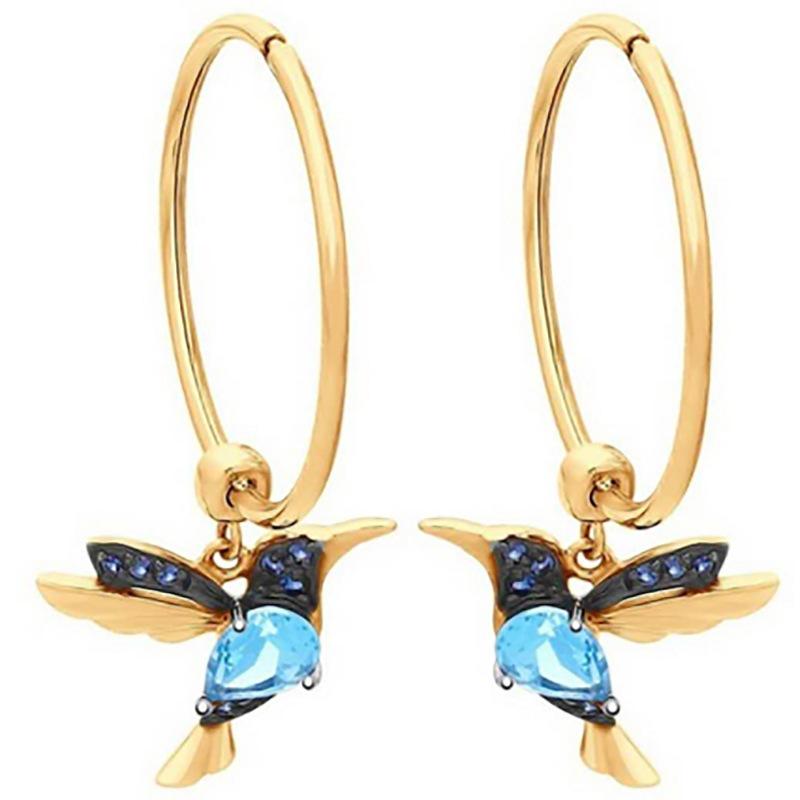 Popular Hummingbird Pendants Women's Accessories Earrings Long Tassels Fashion New Faces Thin Bird Ears