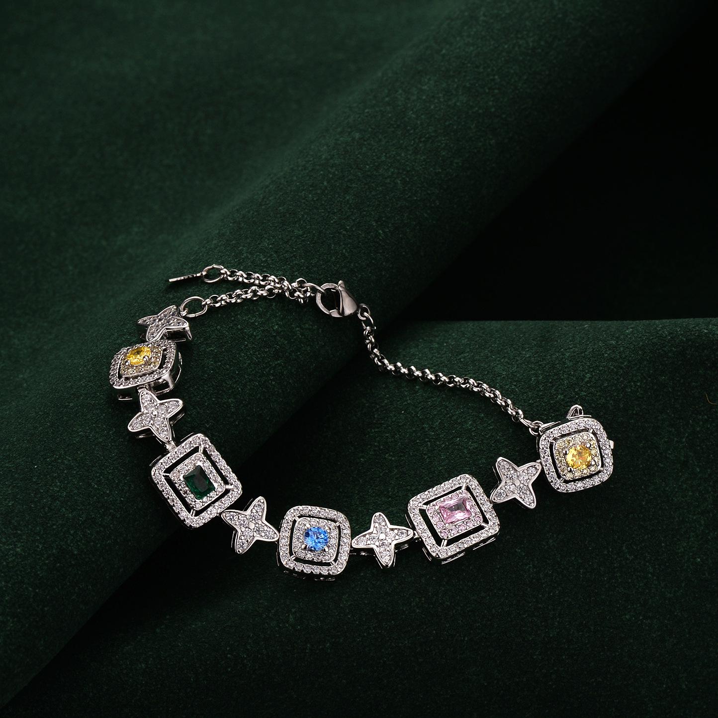 Ретро Браслет-конфета с драгоценным турмалином: Модный, Простой, Регулируемый, Нишевый Японско-Корейский Стиль