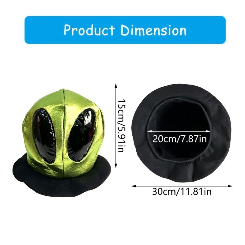 Punk UFO Brimless Alien Hat For Men Women Kids Cosplay And Daily Fashion Anime Event Gathering Photoshoots Headpiece
