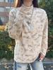 Unisex Marble Tie-Dye Half-High Collar Sweatshirt - Trendy, Comfortable, Long-Sleeve Casual Top