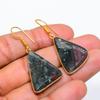 Boulder Opal Gemstone 925 Solid Sterling Silver Jewelry Earring 1.77" GK-5772