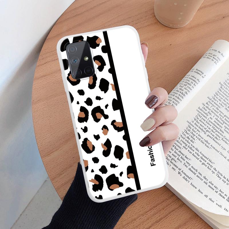 Leopard Print Phone Case For Samsung Galaxy A51 4G 5G A71 5G Protection Back Cover Soft Silicone Fundas For Samsung A 51 Coque