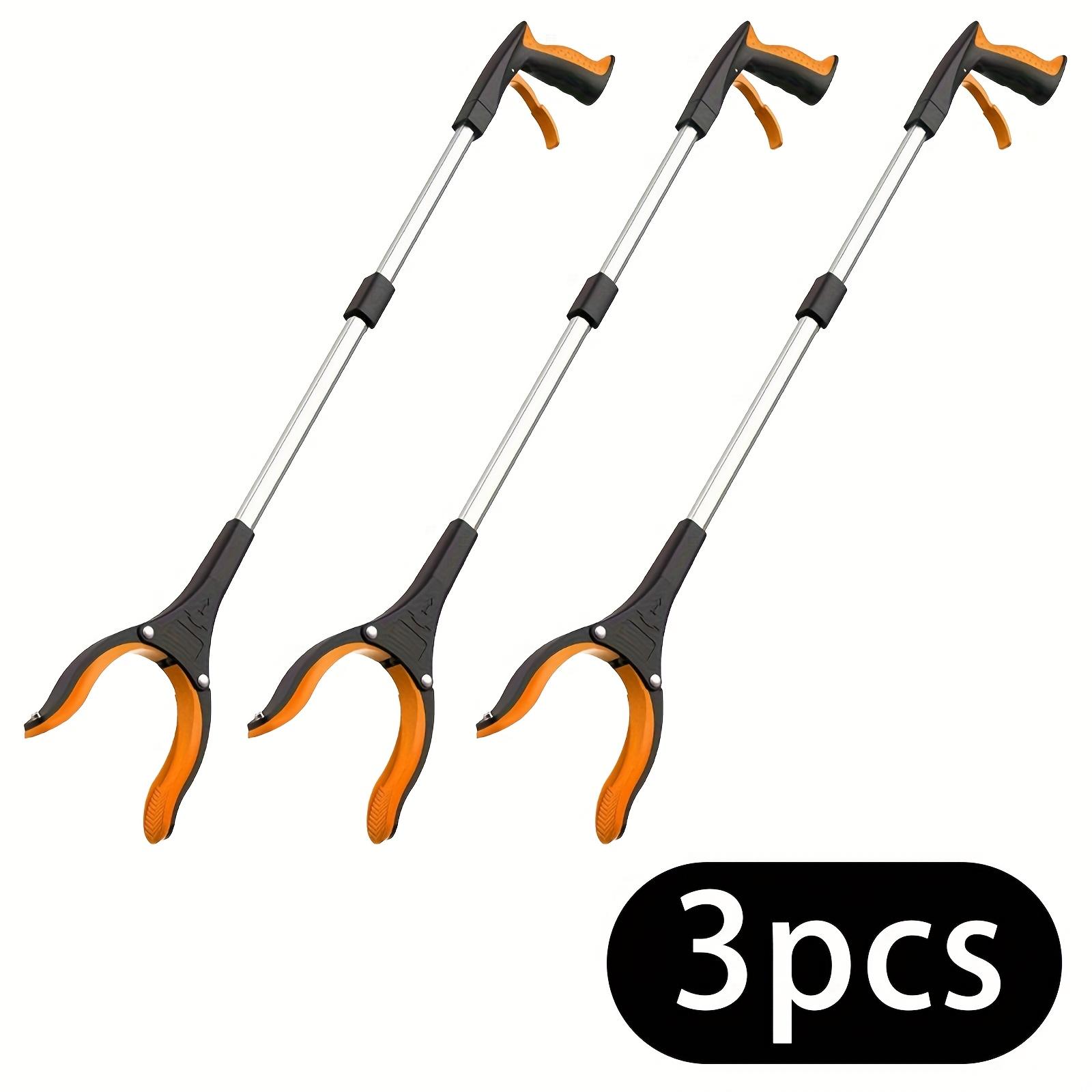 

3Pcs Aluminum Grab Tools With 360° Rotation ° Rotating Teeth And Magnetic Tip - Foldable Reach Grabber, Suitable For The Elderly, Ideal For оранжевый