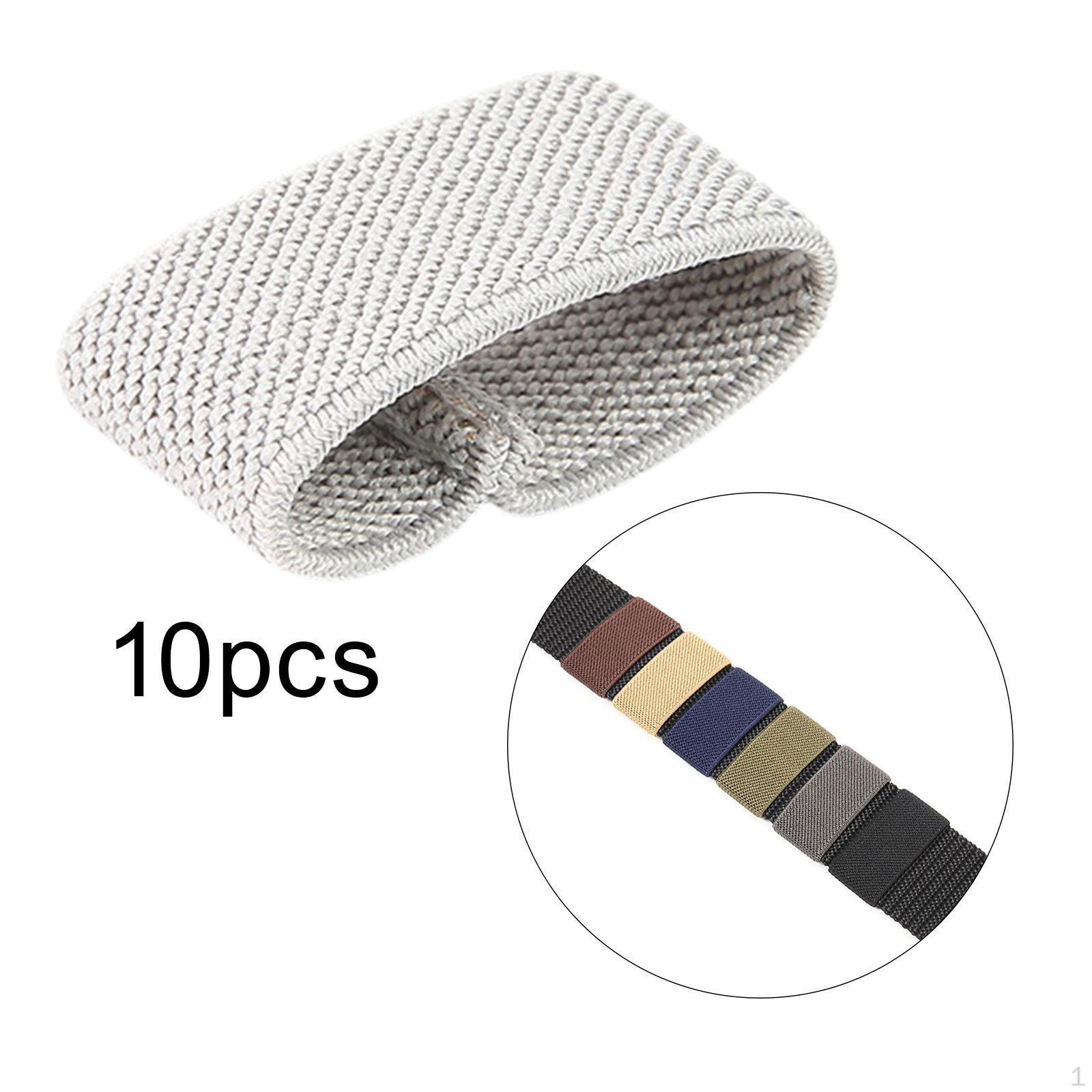 

10 Pack Elastic Belt Holders for 1.5 Inch Belts, Nylon Strap Retainers Backpacks серый