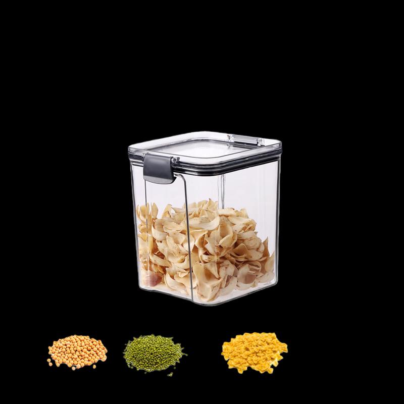 Buxin Thickened Square Transparent Sealed Storage Jar