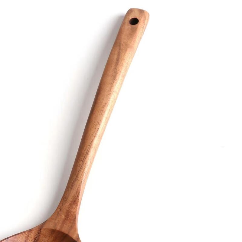 ZISIZ Acacia Wood Long Handle Soup Ladle