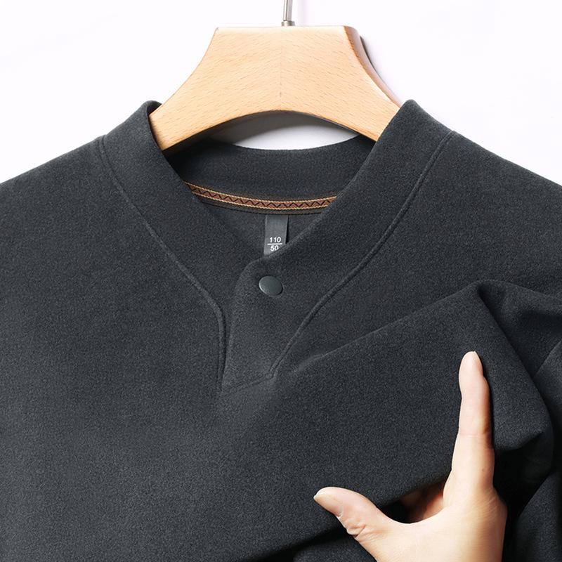 

Men s Thermal Fleece Hoodie - Solid Color, Long Sleeve, Single Button, Casual Versatile Layer 4XL сірий колір