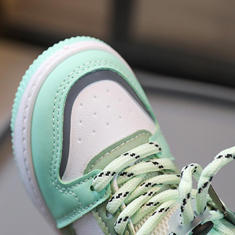 Children's Sneakers, New Girls' Solid Soles, High-top Shoes, Kids Velcro Casual Shoes, Boys' Basketball Shoes