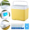 15L Camping Cooler Box Insulated Ice Chest Portable Ice Bucket Outdoor Hard Cooler for BBQ Camping Picnic