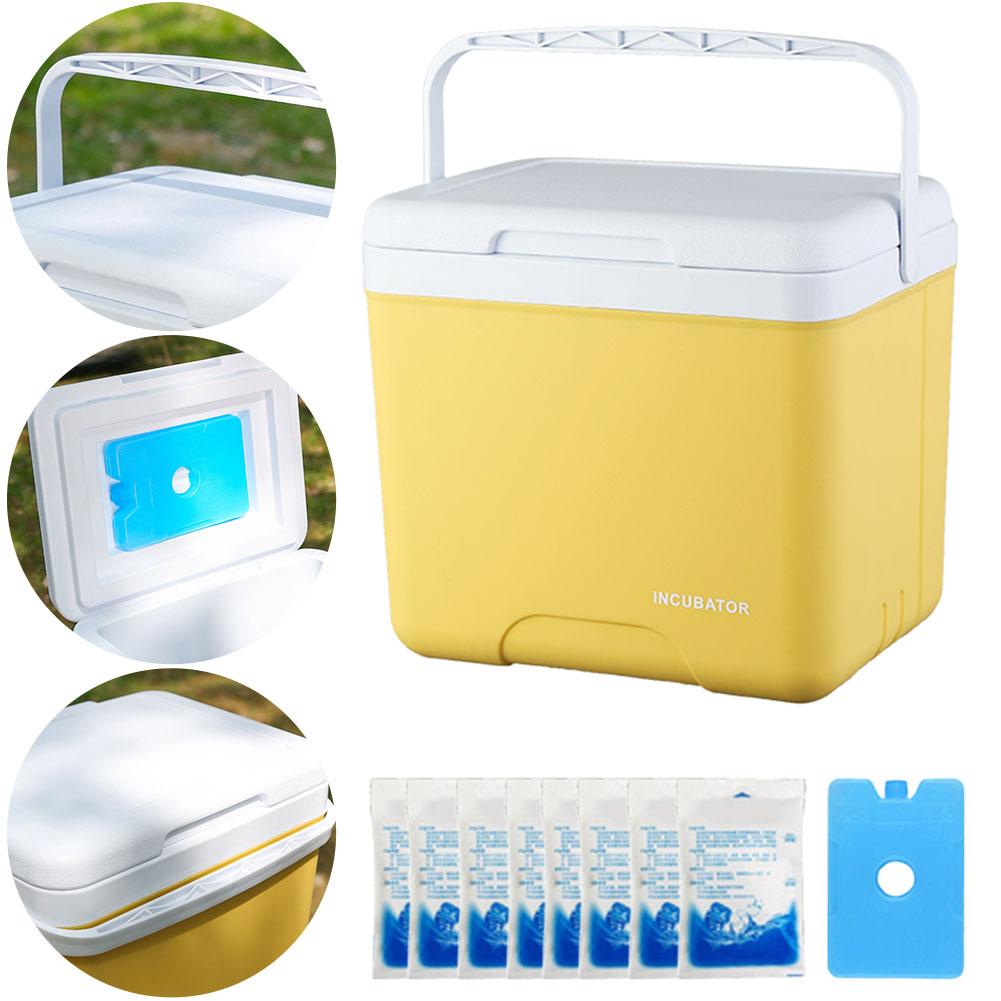 15L Camping Cooler Box Insulated Ice Chest Portable Ice Bucket Outdoor Hard Cooler for BBQ Camping Picnic